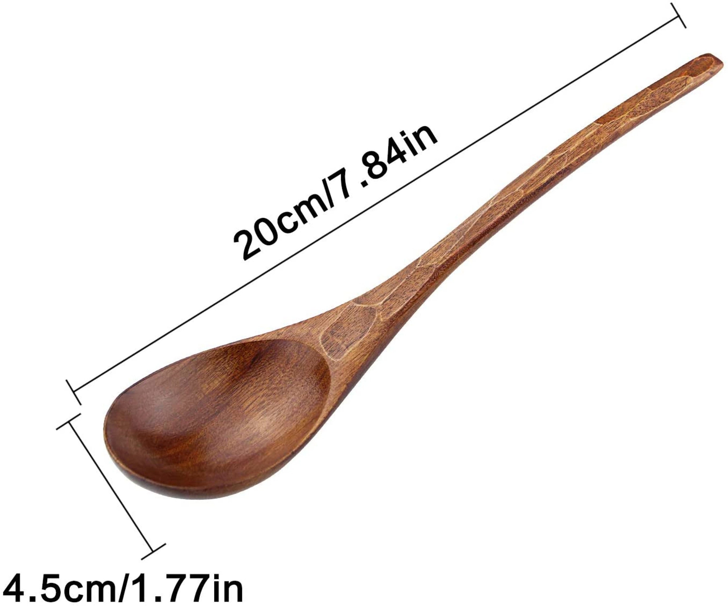 Wooden Soup Spoons 6 Pieces 7.84 inches Japanese Ramen Spoons Etsy