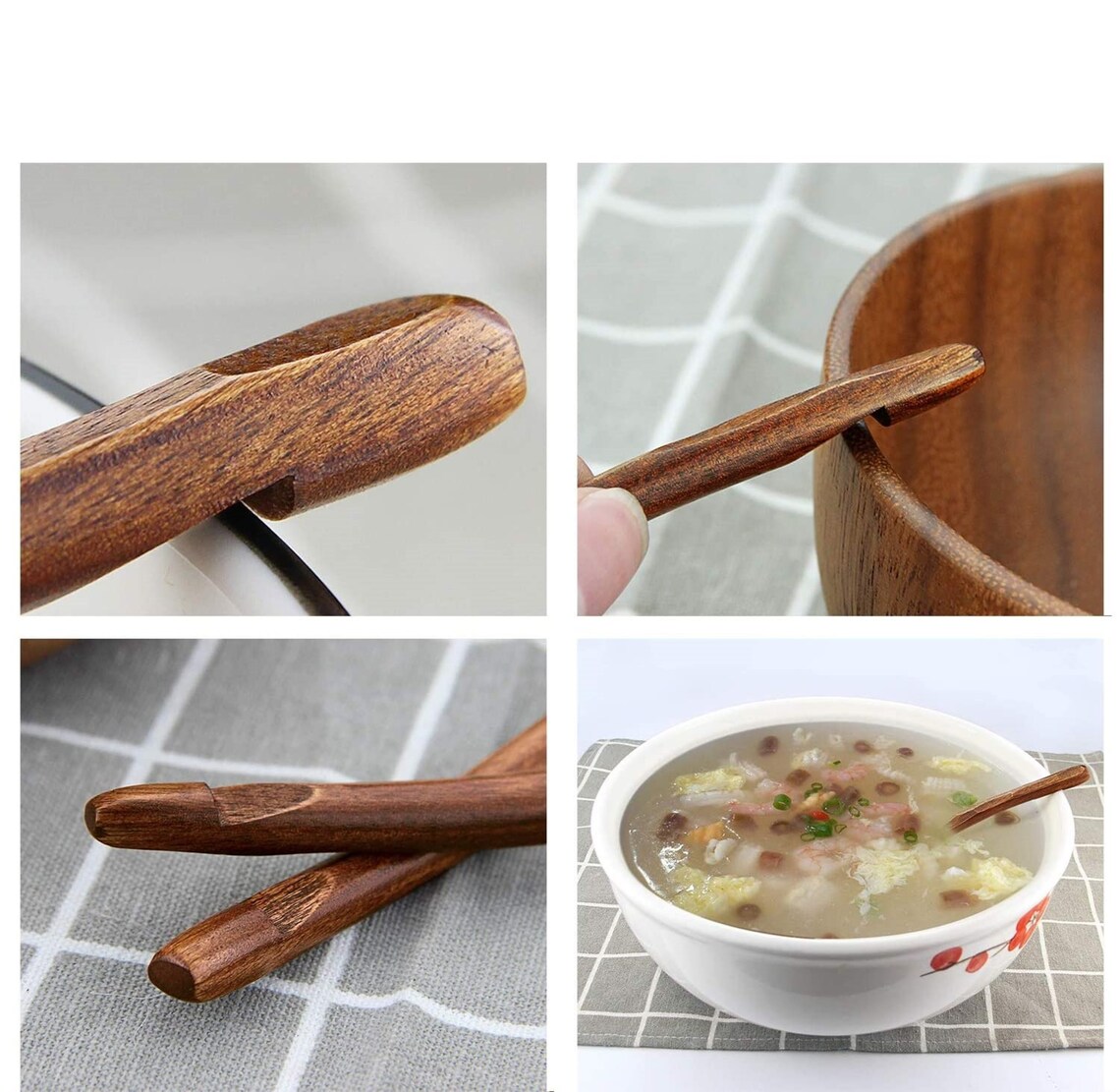 Wooden Soup Spoons 6 Pieces 7.84 inches Japanese Ramen Spoons Etsy