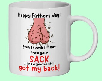 Väter Tag Schritt Papa Geschenke von Sohn Tochter, Schritt Papa Becher, Bonus Papa Geschenk, mein Schritt Papa Väter Tag Geschenk Neuheit, unhöflich, Knebel, Hoden