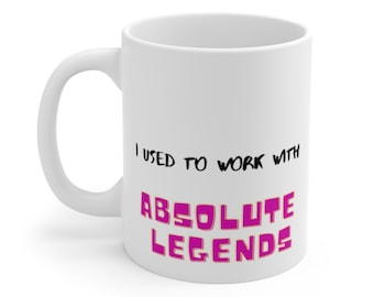 Früher habe ich mit absoluter Legenden Tasse gearbeitet - Lustiges Ruhestandsgeschenk, für Arbeitsfreund, Kollege, Chef, Abschiedsgeschenk, Freches Banter