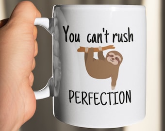 Lindo perezoso taza, Regalo para un amigo perezoso, regalos amante de la pereza, taza de café divertido, regalo para ella o él taza de perezoso para la hermana o novia Reino Unido Imprimir