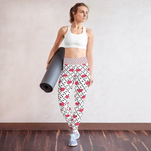 Yoga Pants | Lips Yoga Pants | Lips Leggings | Women&#39;s Leggings | Printed Leggings