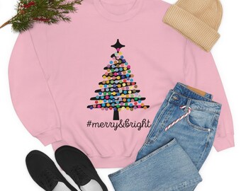 Sudadera de Navidad / Sudadera de cuello redondo del árbol de Navidad / Suéter navideño feo