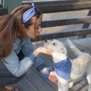 Dainty Blue Dog Bandana Personalized, Teddy&Co. image 2