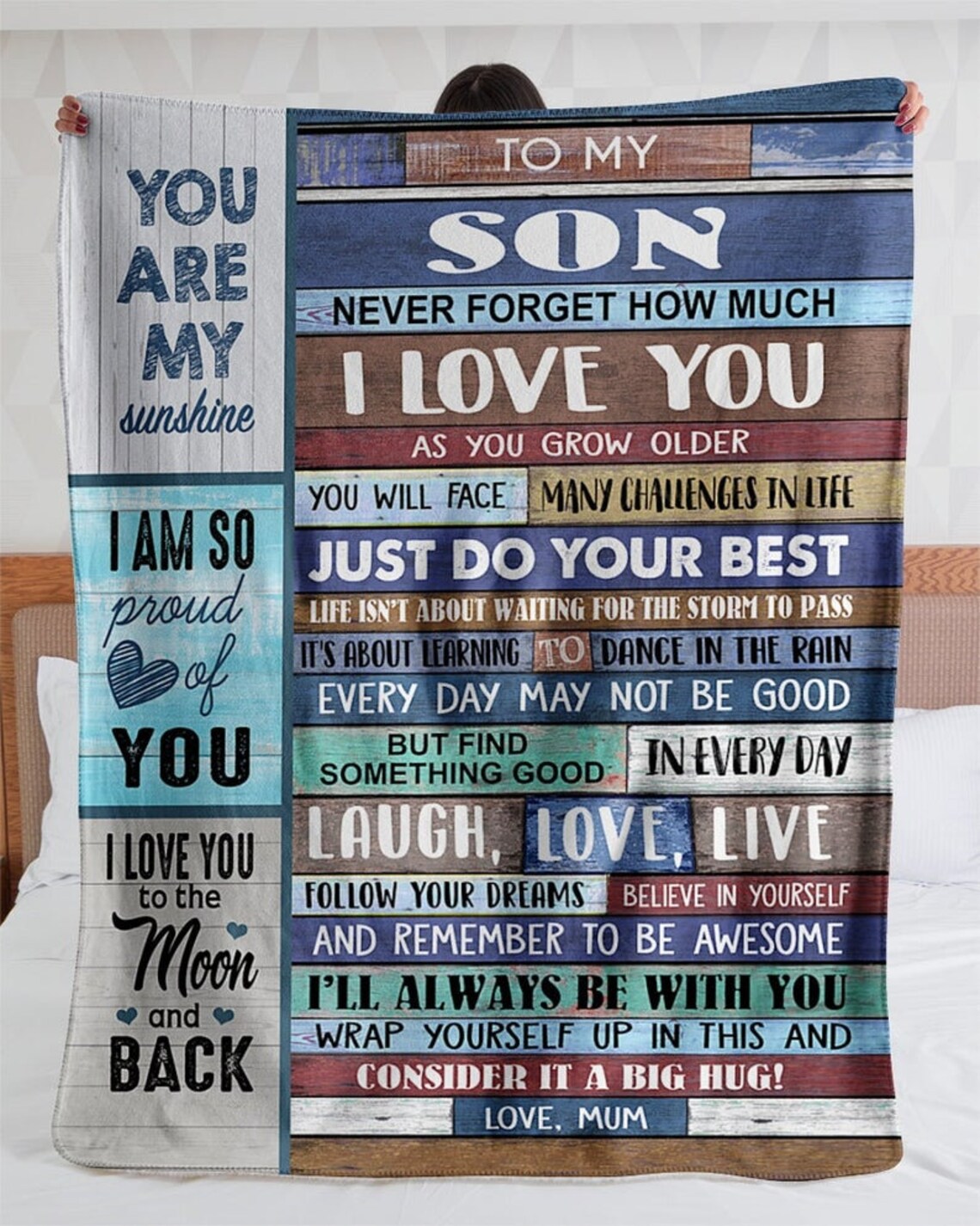 To My Son Blanket From Mom Love Blanket Son Son Blanket Etsy