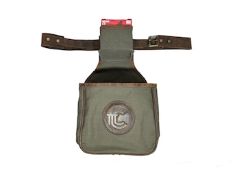 Skeet Pouch waxed canvas leather 12 guage