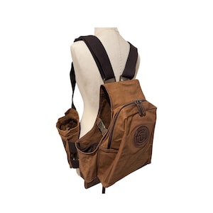 Brown Canvas Leather Game Vest | Ships Out Same Day!