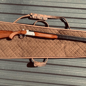 Waxed Canvas Shotgun Case | Leather Trim, Zipper Lock, 53" Bild 4