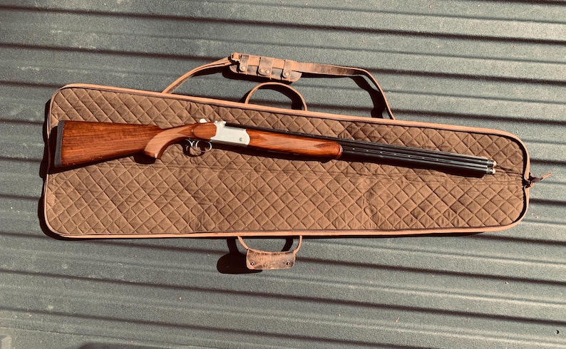 Waxed Canvas Shotgun Case | Leather Trim, Zipper Lock, 53" Bild 4