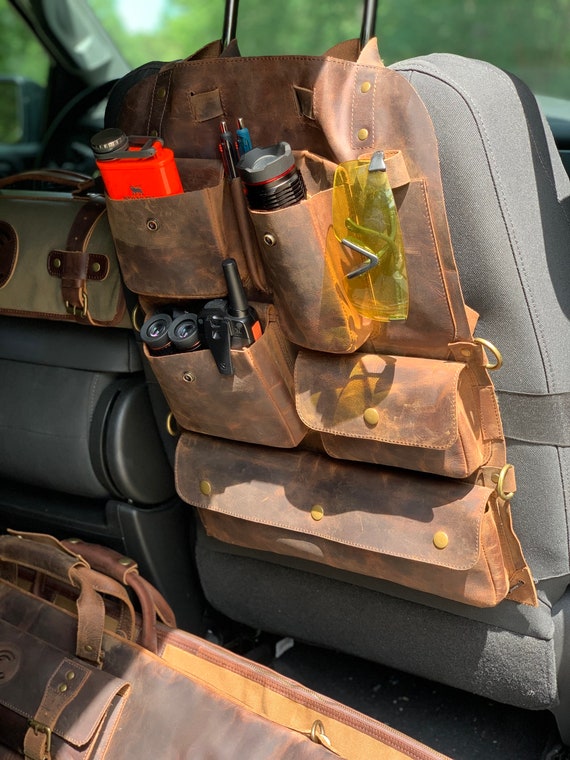 Hunters Leather Car Seat Organizer. Ships Out Same Day 