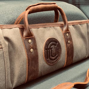 Waxed Canvas Shotgun Case | Leather Trim, Zipper Lock, 53" Bild 3