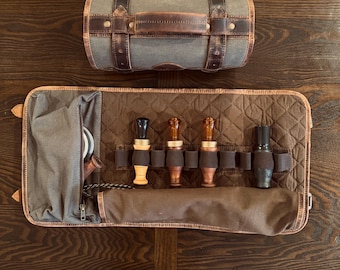 Duck Call storage roll. Waxed Canvas leather | Ships Out Same Day!