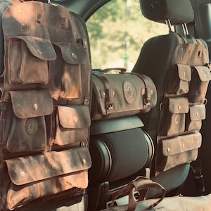 Pair of Hunters Truck Leather Seat Organizers Ships Out Same Day