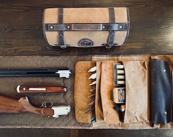 Brown Canvas Leather Shotgun/ Rifle Cleaning Mat