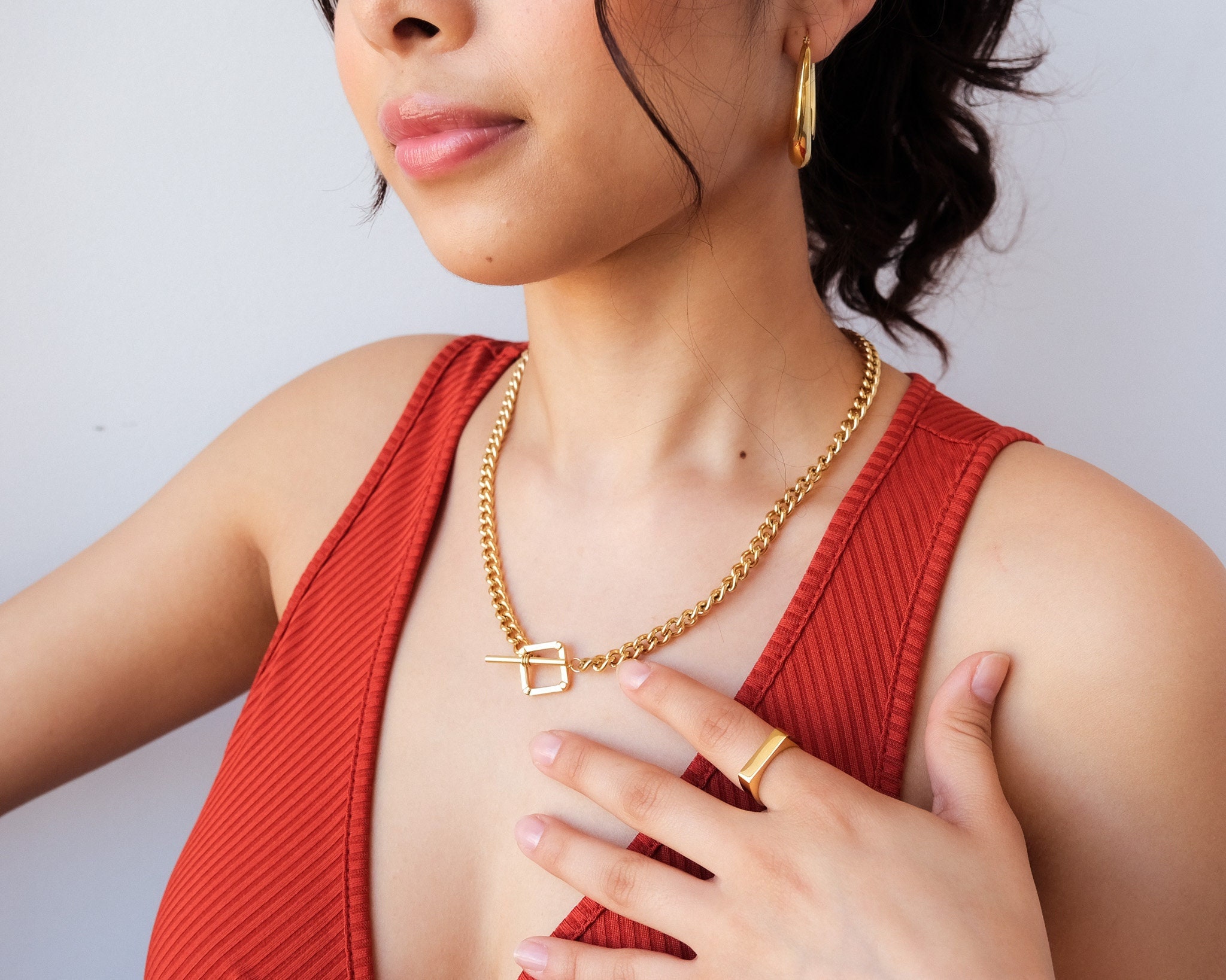 Thick Chain Pull Through Necklace