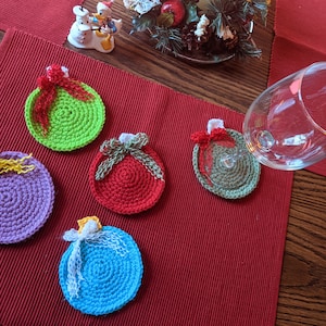 Crochet Pattern - Christmas Ornament Drink Coaster