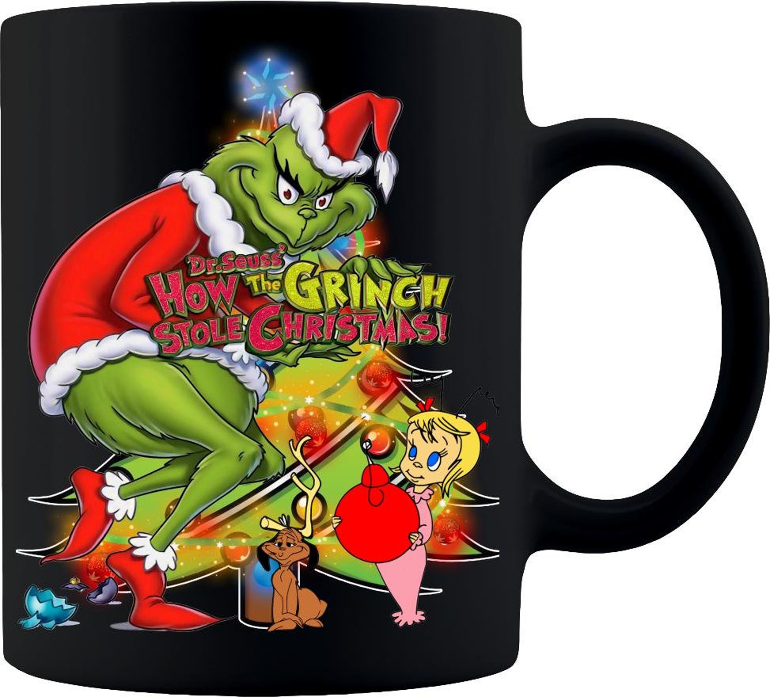 How the Grinch Stole Christmas Coffee Mug Design Funny Etsy