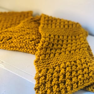 Handmade Mustard Knit Scarf
