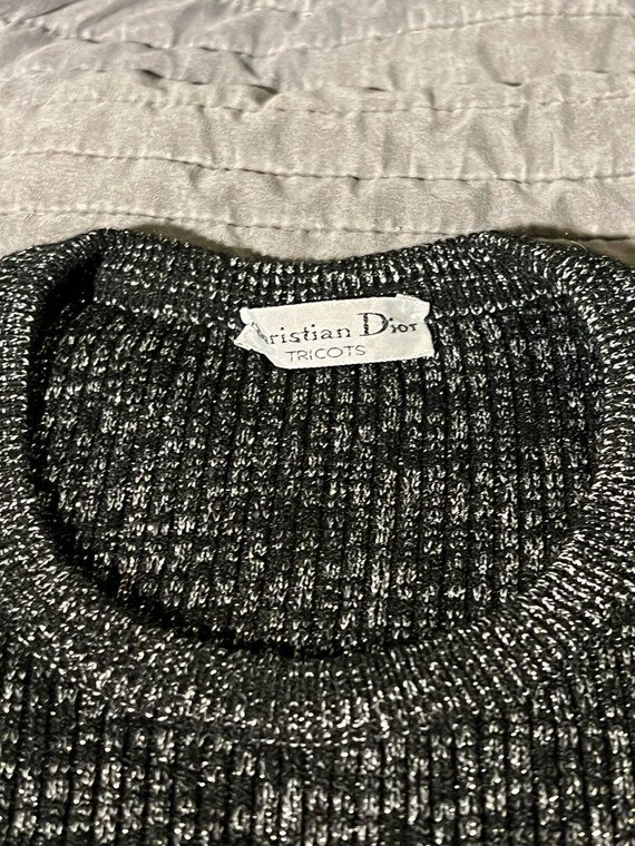 Vintage Christian Dior Metallic Sweater Women’s X… - image 3
