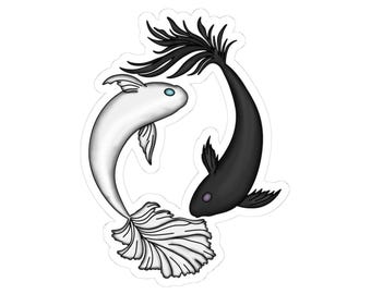 SatoSugu Beta Fish Yin Yang | JJK | Gojo & Geto |  Kiss-Cut Stickers