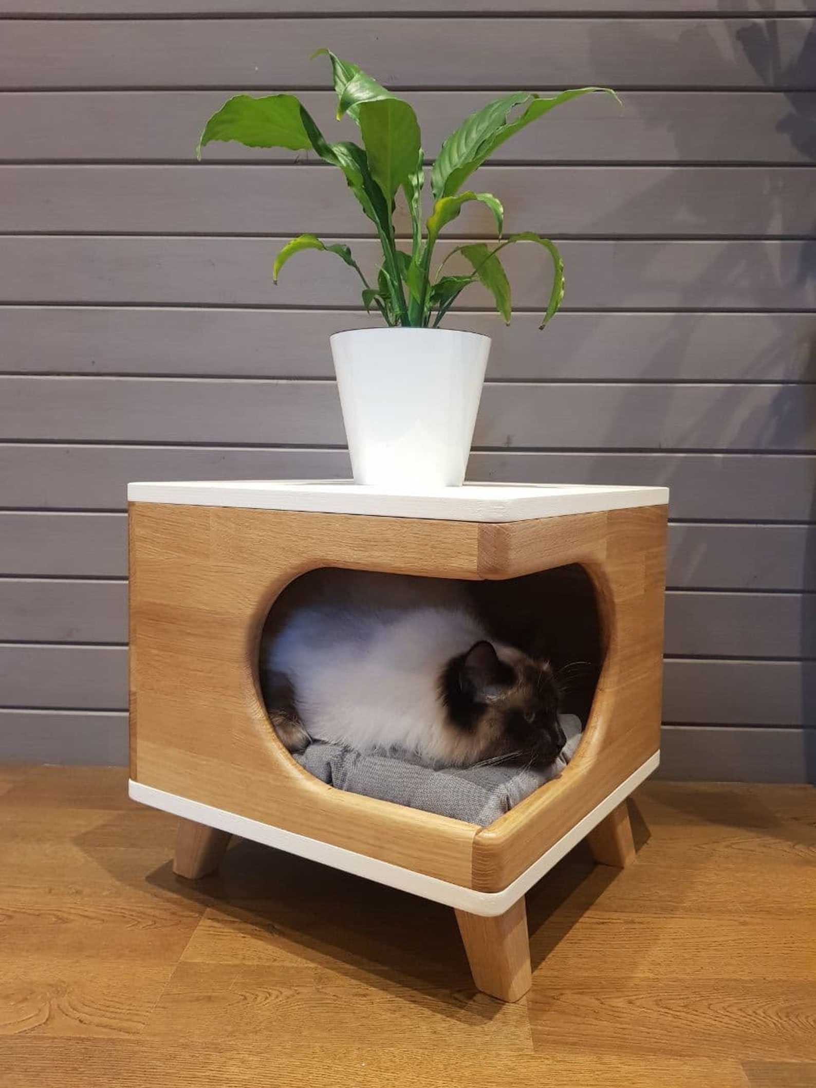 Cat House Nightstand multifunctional Bedside Table /cat Etsy