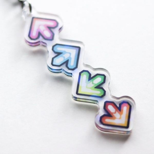 DDR Arrows - Acrylic Holo Keychain