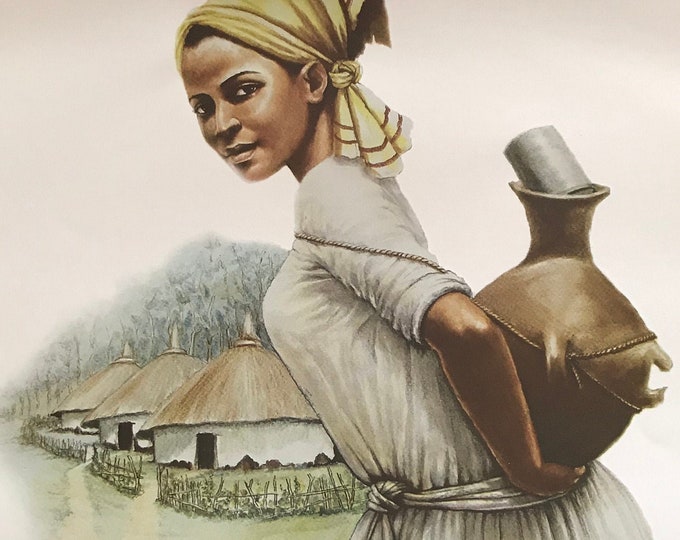 Ethiopian Art Print Adis Gebru return From a River Etsy