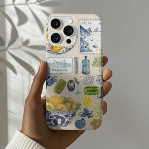 Italian Summer Phonecase for iPhone & Samsung | Vintage Italian Coquette Style, Coastal Italy Design, Protective Stylish Case