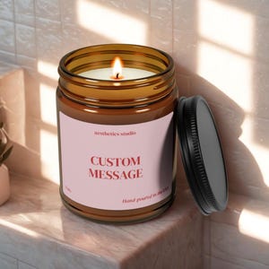 Custom Candle Gift, Blank Label Candle, Private Label Candle, Personalized Candle, Gift for Her, Best Friend Gift, Funny Candles