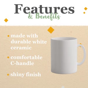 Wildflower Ceramic 11 ounce Coffee Mug Floral Bouquet Gift for Mom cute colorful shiny finish comfortable C-handle durable white ceramic image 3