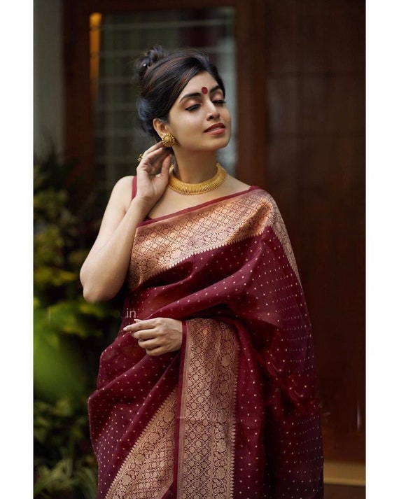Maroon marriage hotsell saree