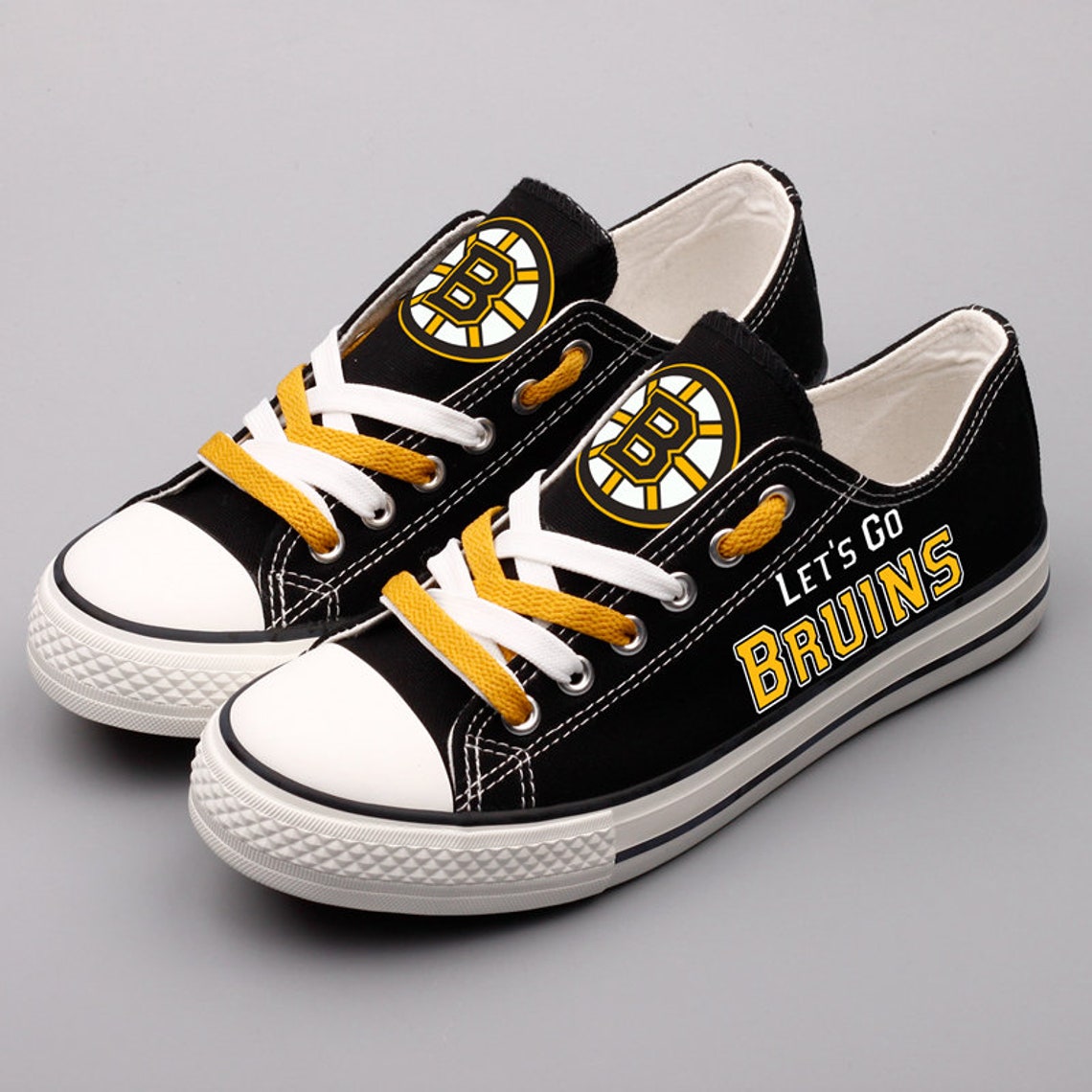 Boston Bruins Low Top Shoes Shoes for NHL fans Hockey Team Etsy