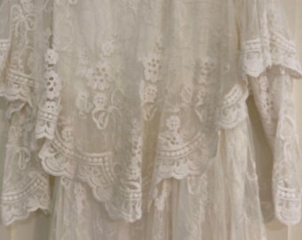 Vintage 1970s Lace Wedding Dress | Vintage Wedding Dress | Handmade