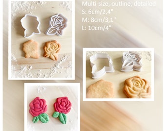 Cookie cutter multi-size: Rose flower *21
