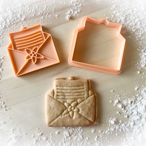 202 Carta a Papá Noel, carta de Navidad, carta de Papá Noel, sobre para Papá Noel, carta de Navidad Cortador de galletas y sello de varios tamaños