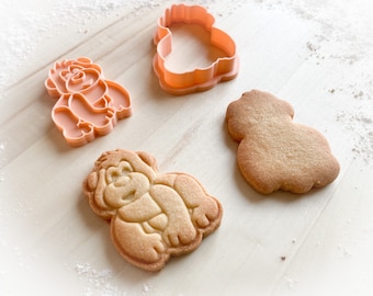 Cookie cutter and stamp multi-size:  Monkey *317