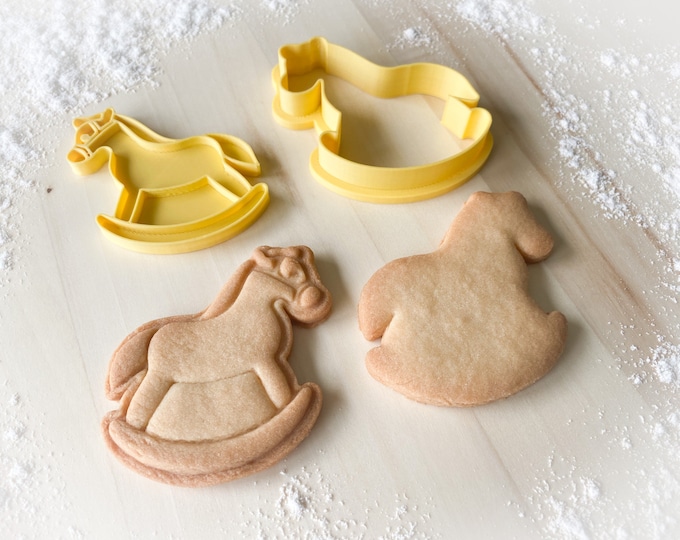 Cookie cutter and stamp multi-size: Rocking horse *183