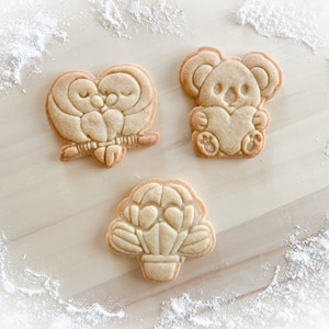 Personaggi di San Valentino, Uccelli innamorati, Koala con cuore, Cactus innamorato *424 Tagliapasta e timbro multi-dimensione: