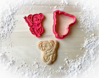 826 Koala bear, koala on a branch, cute koala, baby koala Cookie cutter and stamp multi-size