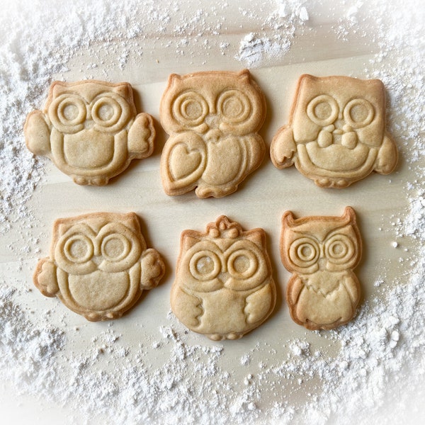 Owl Family *610 Cookie cutter and stamp multi-size