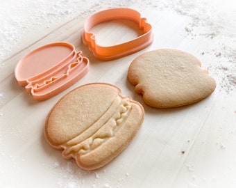 Cookie cutter and stamp multi-size: Hamburger *305