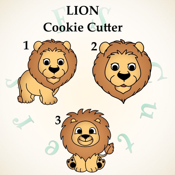 Lion *742 Cookie cutter and stamp multi-size