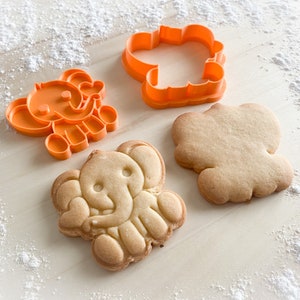 Cookie cutter and stamp multi-size: Elephant with heart *229