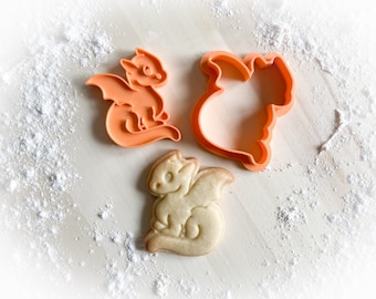 Cookie cutter and stamp multi-size: Baby dragon *450