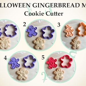Halloween gingerbread man set *757 Cookie cutter and stamp multi-size