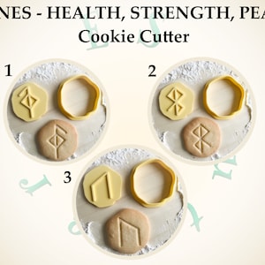 Runes of Health, Strength, Peace *685 Cookie cutter and stamp multi-size