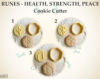 Runes of Health, Strength, Peace *685 Cookie cutter and stamp multi-size