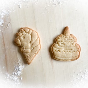 841 Einhorn in Eistüte, Einhorn Torte Ausstechform und Stempel in Multisize