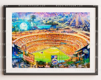 Mets Stadium Citi Field Corona Park Queens New York. Print from an original painting by Roustam Nour | Paintings | Wall Decor