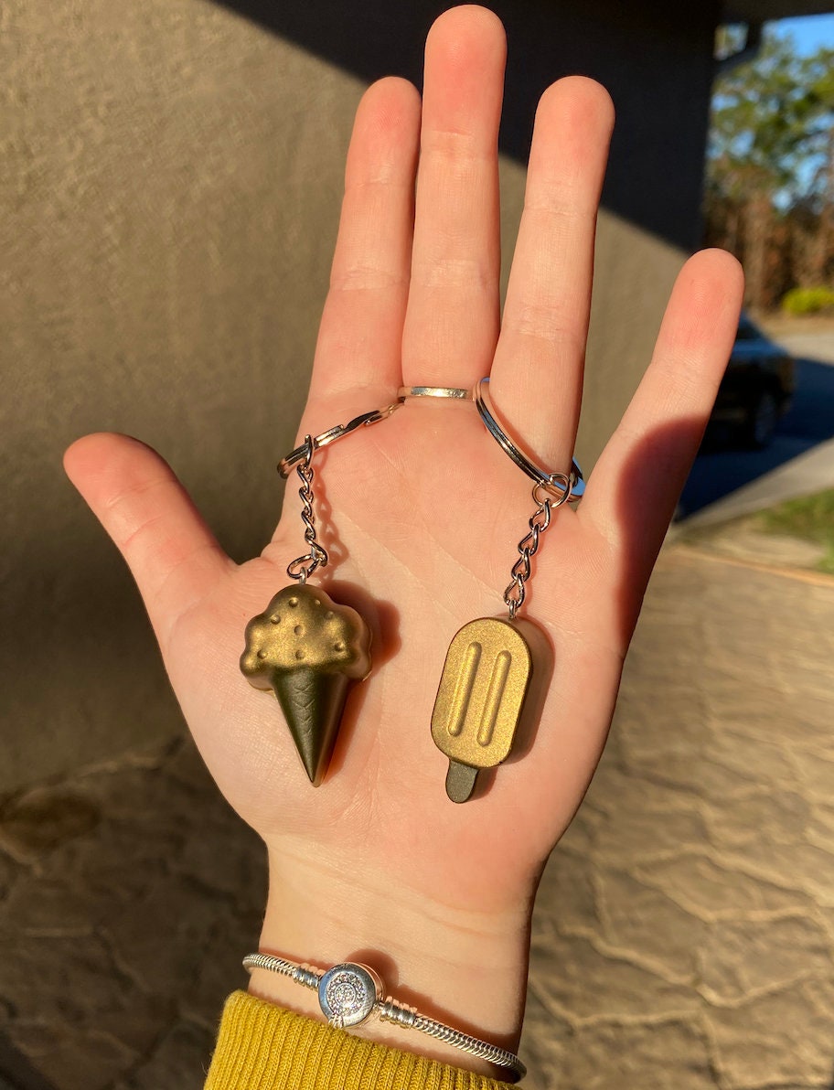 Ice Cream Keychain Etsy